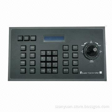 System Control Keyboard with 2D Joystick and LCD Display, Easy to Control